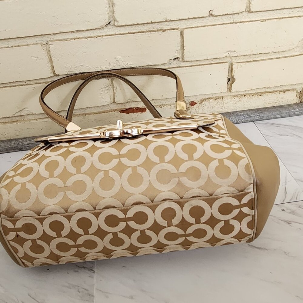 Coach Madeline East West Op Art Sateen Shoulder Bag Handbag - Picture 8 of 11
